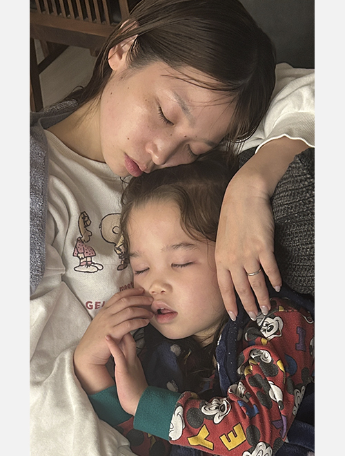 くっついたら温かいね